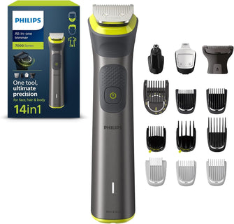 Philips Series 7000 All-in-One Trimmer, 14-in-1 Multigroom for Face, Hair & Body, 21 Length Settings (0.5-16mm) - MG7930/15