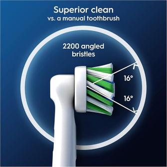 Oral-B Pro Cross Action Electric Toothbrush Head, X-Shape and Angled Bristles for Deeper Plaque Removal, Pack of 12 Toothbrush Heads, White