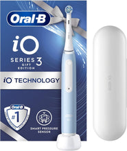 Oral-B iO 3 Ice Blue Electric Toothbrush, 1 Toothbrush Head, 1 Travel Case, Designed by Braun - 1