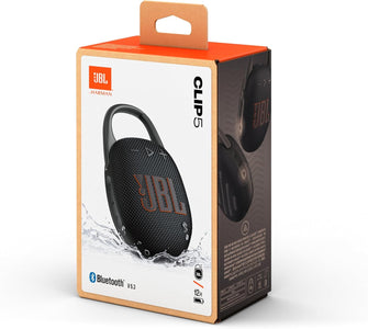 JBL Clip 5 Ultra-Portable Bluetooth Speaker - JBL Pro Sound, Waterproof, 12-Hour Playtime, Integrated Carabiner, Black