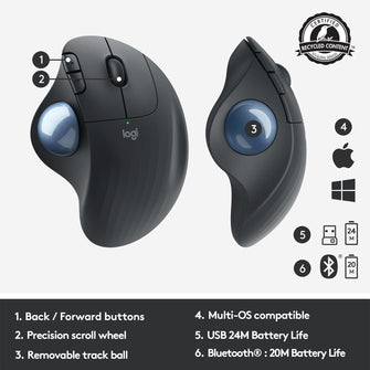 Buy Logitech,Logitech ERGO M575 Wireless Trackball Mouse - Ergonomic Design, Bluetooth & USB, Grey - Gadcet UK | UK | London | Scotland | Wales| Ireland | Near Me | Cheap | Pay In 3 | Mice & Trackballs