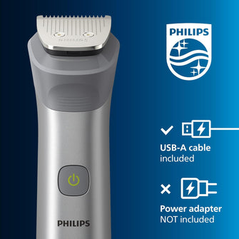 Philips Series 5000 All-in-one Trimmer, 12-in-1 Multigroom for face, head and body, One tool, complete styling, 14 length settings (0.5-16 mm) (Model: MG5950/15)