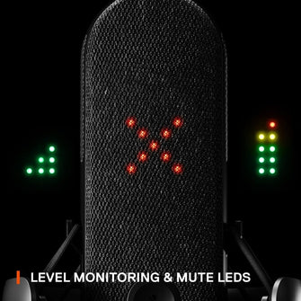 SteelSeries Alias USB Gaming Mic with AI Noise Cancellation, Sonar Audio Software, LED Mute & Level Indicator - Shock Mount, Black - 6