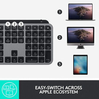 Buy Logitech,Logitech YR0073 MX Keys Advanced Wireless Illuminated Keyboard for Mac, Backlit LED Keys, Bluetooth, USB-C, MacBook Pro, Macbook Air, iMac, iPad Compatible, Metal Build, Silver - Gadcet UK | UK | London | Scotland | Wales| Ireland | Near Me | Cheap | Pay In 3 | Keyboards