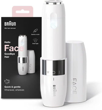 Buy Braun,Braun Face Mini Hair Remover, Facial Hair Remover for Women Mini-Sized Design For Portability, Efficient Facial Hair Removal Anytime, Anywhere, With Smart Light, Gifts For Women, FS1000, White - Gadcet UK | UK | London | Scotland | Wales| Near Me | Cheap | Pay In 3 | Health & Beauty