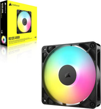 Corsair RS120 ARGB 120mm PWM Fan - Daisy-Chain Connection, Low-Noise, Magnetic Dome Bearing, Single Pack - Black