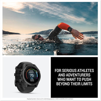 Garmin fēnix E 47mm Multisport GPS Smartwatch - Slate Grey/Black, 16 Days Battery, Health & Training Features