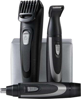 Remington Beard Trimmer Kit The Works MB905 - 6 Piece Set, Ceramic Blades, USB Rechargeable, Nose & Ear Trimmer, Precision Comb