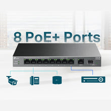 TP-Link 10-Port Gigabit Desktop Switch with 8 PoE+ Ports, 61W Budget, 250m PoE Transmission, Fanless Metal Case, Plug and Play