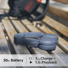 Sony WH-CH520 Wireless Bluetooth On-Ear Headphones - 50 Hours Battery, Quick Charge - Blue - 5