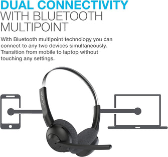 Buy Alann Trading Limited,JLab Go Work Pop Wireless Headsets with Microphone for Laptop, 50+ Hr Playtime Bluetooth PC Headset, Multipoint Connect to Computer & Mobile, On Ear Wireless Headphones with Microphone, Black - Gadcet UK | UK | London | Scotland | Wales| Near Me | Cheap | Pay In 3 | Headphones & Headsets