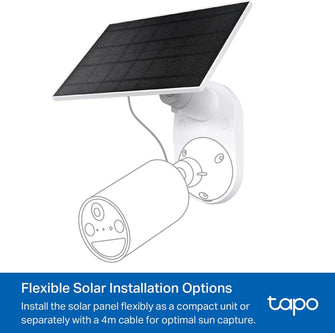 Tapo Solar Panel, Flexibly Installed and Angle Adjustment, High-Efficiency 45min Solar Charging for Full Day Usage, IP65 Weatherproof, Works with All Tapo Battery-powered cameras (Tapo A201)