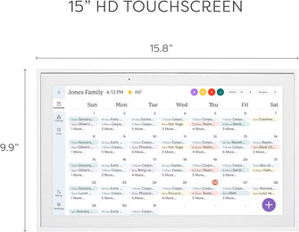 Skylight Calendar 15-inch Digital Calendar & Chore Chart – Smart Touchscreen Interactive Display