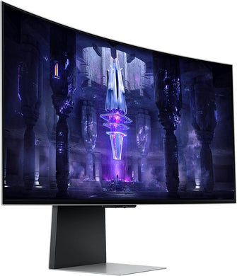 Samsung Odyssey G8 34" Curved OLED UWQHD Gaming Monitor, 0.1ms, 175Hz, HDMI 2.1, Smart Platform, Speakers