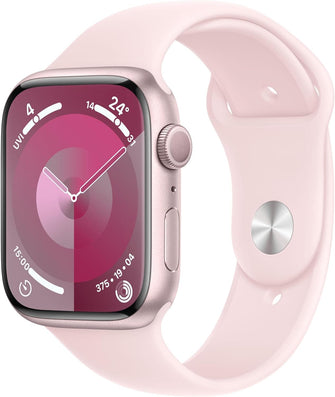 Buy Apple,Apple Watch Series 9 [GPS 45mm] Smartwatch with Pink Aluminum Case with Light Pink Sport Band S/M - Gadcet UK | UK | London | Scotland | Wales| Near Me | Cheap | Pay In 3 | Watches