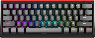 MARVO KG962 Mechanical Gaming Keyboard – 60% Compact Design, Rainbow Backlit, Full Anti-Ghosting, N-Key Rollover, Red Switches, UK Layout