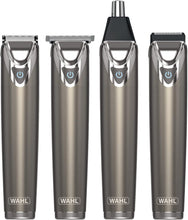 Wahl Stainless Steel 9 in 1 Multigroomer, Beard and Stubble Trimmer for Men, Home Hair Cutting, Nose Ear Trimmers, Male Grooming Set, Washable Heads, Cordless