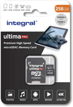 Buy Integral,Integral 256GB Micro SD Card 4K Video Premium High Speed Memory Card SDXC Up to 100MB s Read and 50MB s Write speed V30 C10 U3 UHS-I A1 - Gadcet UK | UK | London | Scotland | Wales| Near Me | Cheap | Pay In 3 | Flash Memory Cards