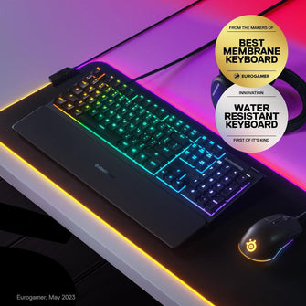 Buy SteelSeries,SteelSeries Apex 3 - RGB Gaming Keyboard - 10-Zone RGB Illumination - Premium Magnetic Wrist Rest - English Qwerty Layout PC, Standard - Gadcet UK | UK | London | Scotland | Wales| Ireland | Near Me | Cheap | Pay In 3 | Keyboard & Mouse