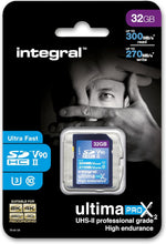 Buy Integral,Integral 32GB UHS-II SD Card V90 Up to 300MBs Read and 270MBs Write Speed 1866X SDHC Professional High Speed Memory Card - Gadcet UK | UK | London | Scotland | Wales| Near Me | Cheap | Pay In 3 | Flash Memory Cards