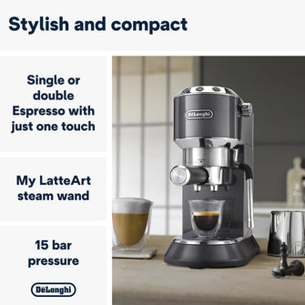 Buy De'Longhi,De'Longhi EC885.GY Dedica Arte Espresso Coffee Machine - Gadcet UK | UK | London | Scotland | Wales| Near Me | Cheap | Pay In 3 | Coffee Makers & Espresso Machines