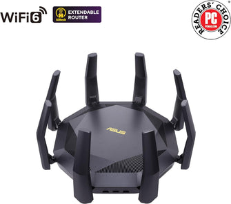 Buy ASUS,ASUS RT-AX89X (AX6000) Dual Band 12-stream WiFi 6 Extendable Gaming Router, Dual 10G Ports, Gaming Port, Mobile Game Mode, Subscription-free Network Security, Instant Guard, VPN, AiMesh Compatible - Gadcet UK | UK | London | Scotland | Wales| Near Me | Cheap | Pay In 3 | Network Cards & Adapters