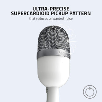 Buy Razer,Razer Seiren Mini USB Streaming Microphone: Precise Supercardioid Pickup Pattern - Professional Recording Quality - Ultra-Compact Build - Heavy-Duty Tilting Stand - Shock Resistant - Mercury White - Gadcet UK | UK | London | Scotland | Wales| Ireland | Near Me | Cheap | Pay In 3 | Microphones