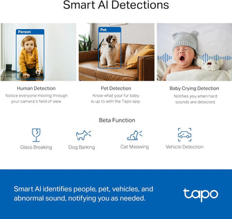 Buy Tapo,Tapo 2K QHD Indoor Pan/Tilt Security Wi-Fi Camera, AI Detection,360° Visual Coverage, Night Vision, Customizable privacy Mode, Cloud &Local Storage, Works with Alexa&Google Home(Tapo C220) - Gadcet UK | UK | London | Scotland | Wales| Near Me | Cheap | Pay In 3 | Surveillance Cameras