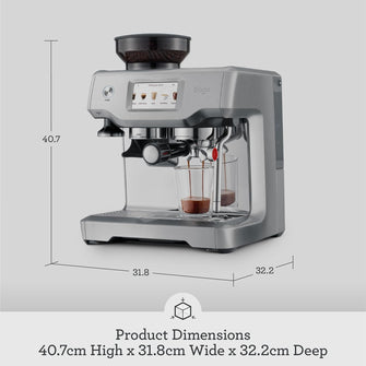 Sage The Barista Touch Bean to Cup Coffee Machine - Grinder & Milk Frother, Brushed Stainless Steel