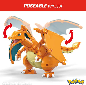 MEGA Pokémon Charizard Building Set (GWY77) – 222-Piece Action Figure with Poké Ball Pin – 10cm Tall – Toy for Ages 8+