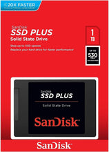 Buy Sandisk,SanDisk SSD PLUS 1 TB Sata III 2.5 Inch Internal SSD, Up to 535 MB/s, Black - Gadcet UK | UK | London | Scotland | Wales| Near Me | Cheap | Pay In 3 | Hard Drives