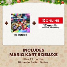 Nintendo Switch OLED White Bundle – Includes Mario Kart 8 Deluxe & 12-Month Nintendo Switch Online Membership