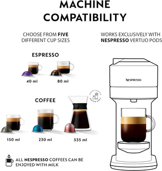 Buy Nespresso,Nespresso Vertuo Next by Krups - Automatic Pod Coffee Machine for Americano, Decaf, Espresso, Grey - Gadcet UK | UK | London | Scotland | Wales| Ireland | Near Me | Cheap | Pay In 3 | Coffee Makers & Espresso Machines