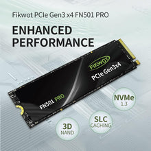 Fikwot FN501 Pro NVMe SSD 1TB M.2 2280, PCIe Gen3 x4, Up to 3500MB/s, 3D TLC NAND, SLC Cache - Compatible with Laptops & Desktops