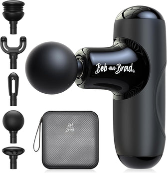 Buy BOB AND BRAD,Bob and Brad Q2 Mini Massage Gun, Portable Percussion Muscle Massage Gun Deep Tissue for Pain Relief & Recovery, Pocket-Sized & Ultra Quiet Muscle Massager Gun with Carry Case, Black - Gadcet UK | UK | London | Scotland | Wales| Near Me | Cheap | Pay In 3 | Electric Massagers