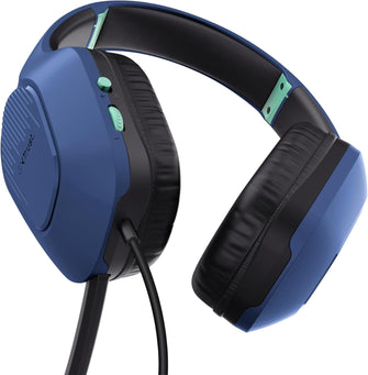 Trust Gaming GXT 418B Rayne Lightweight Gaming Headset - 3.5mm Jack, 50mm Drivers, Foldaway Microphone, Over-Ear, Wired, 2m Cable, for PC, Xbox, PS4, PS5, Switch, Mobile - Blue