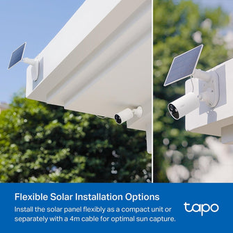 Tapo Solar Panel, Flexibly Installed and Angle Adjustment, High-Efficiency 45min Solar Charging for Full Day Usage, IP65 Weatherproof, Works with All Tapo Battery-powered cameras (Tapo A201)