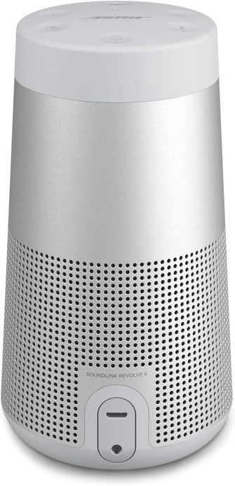 Bose SoundLink Revolve (Series II) Portable Bluetooth Speaker, Water-Resistant, 360° Sound, Silver