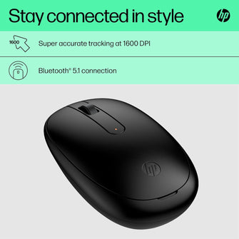 HP 240 Bluetooth Mouse - Wireless, 1600 DPI Optical Sensor, Lightweight, Ambidextrous Design, Black