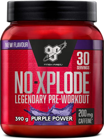 Buy BSN Nutrition,BSN Nutrition N.O.-Xplode Pre Workout Powder Food Supplement, Energy and Focus support with Caffeine, Amino Acids, Vitamin C and Zinc, Purple Power Flavour, 30 Servings, 390 g - Gadcet UK | UK | London | Scotland | Wales| Ireland | Near Me | Cheap | Pay In 3 | Health Care