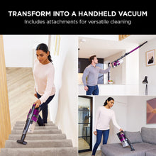 Shark Cordless Stick Vacuum Cleaner - Anti Hair Wrap, Up to 80 Min Run-Time (2 Batteries), Flexible, with Crevice & Upholstery Tools - Fuchsia IZ252UK