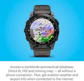 Garmin D2 Mach 1 Pro Aviator Smartwatch - GPS Moving Map, Aviation Weather, Health & Wellness Features, AMOLED Display, Built-in Flashlight