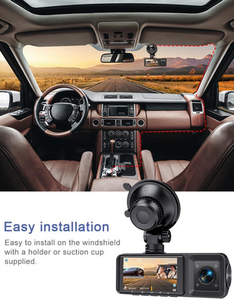 Buy Lagocars,3 Channel 2.5K+1080P+1080P Dash Cam: Front, Rear & Inside with Infrared Night Vision and Parking Monitor for Cars, Trucks, and Taxis - Gadcet UK | UK | London | Scotland | Wales| Near Me | Cheap | Pay In 3 | On-Dash Cameras