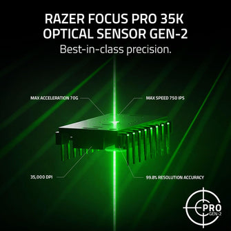 Razer Viper V3 Pro Wireless Gaming Mouse - 54g Ultra-Light, 8K Hz HyperPolling, 35K DPI Focus Pro Sensor, 95-Hour Battery - Black