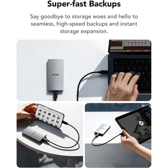 Lexar ES3 2TB External SSD – USB 3.2 Gen 2, 1050MB/s Read, 1000MB/s Write, Compatible with iPhone 15, Mac, PS5, Xbox, PC