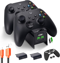 G-STORY Xbox Series X/S Controller Charging Dock with 1.5m Cable, 2x 1100mAh Batteries, and Controller Skin