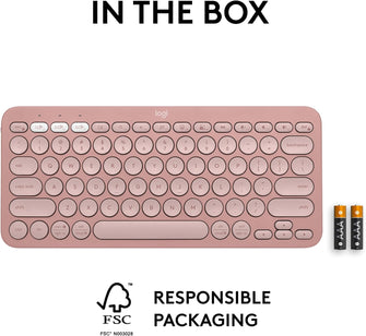 Buy Logitech,Logitech Pebble Keys 2 K380s, Multi-Device Bluetooth Wireless Keyboard with Customisable Shortcuts,Slim and Portable, Easy-Switch for Windows/macOS/iPadOS/Android/Chrome OS, QWERTY UK Layout, Rose - Gadcet UK | UK | London | Scotland | Wales| Ireland | Near Me | Cheap | Pay In 3 | Keyboards