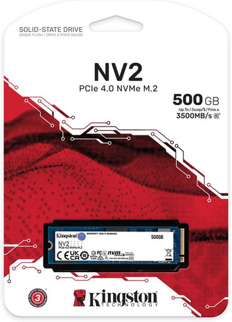 Buy Kensington,Kingston NV2 NVMe PCIe 4.0 Interna SSD 500GB M.2 2280 - SNV2S/500G - Gadcet UK | UK | London | Scotland | Wales| Near Me | Cheap | Pay In 3 | Solid State Drive