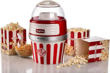 Ariete 2957 Retro Style Popcorn Maker - 2-Minute Fast Popping, Fat-Free Cooking, with Serving Bowl - Red