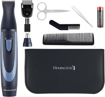 Remington Hygiene Travel Kit (13 Pieces) – Includes Beard Trimmer, Ear & Facial Hair Trimmer, Manicure & Pedicure Tools, Nail Clipper, Scissors, Tweezers, Combs, and More – NE3890